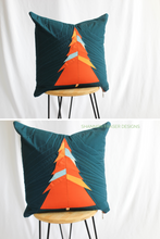 Load image into Gallery viewer, This quilted pillow pattern is a fast and fun Christmas make! Foundation paper piecing, two colorways, and zipper instructions included.