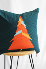 Load image into Gallery viewer, Learn foundation paper piecing while creating a festive 18” x 18” tree pillow! Includes templates, colorways, and zipper instructions.