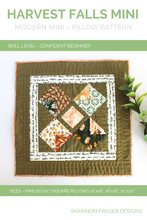 Load image into Gallery viewer, Satisfy your sewing itch with a no-pressure quilted pillow project! Harvest Falls uses simple techniques for big impact.