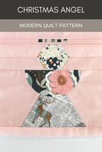 Load image into Gallery viewer, Looking for a festive quilt pattern to sew this season? Try this Christmas Angel quilt block – beginner friendly with step-by-step instructions. #QuiltingForBeginners #HolidayQuilting