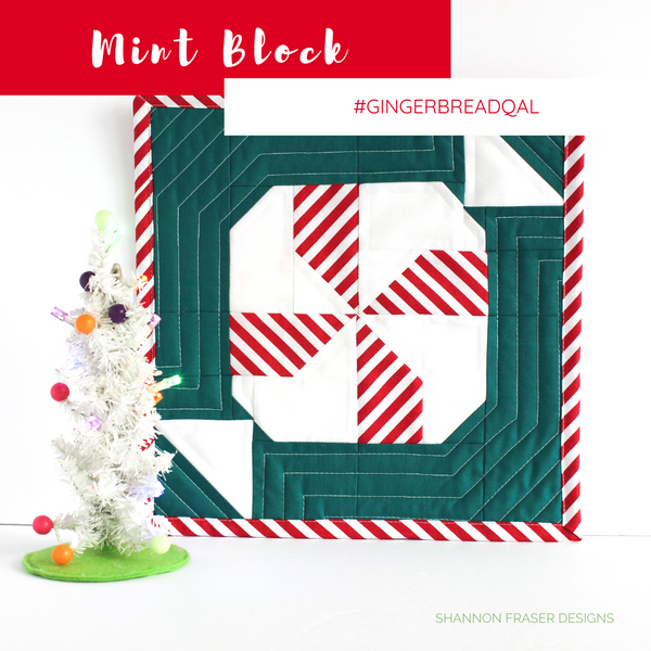 Quilted Mint Block | Love Patchwork & Quilting Magazine #gingerbreadqal