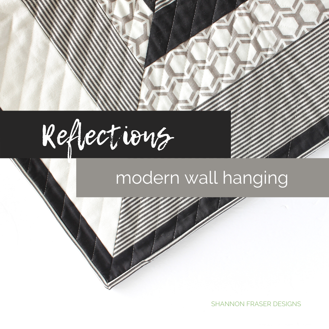 Reflection Pattern Design Textiles Reflections Quilted Wall Hanging | Featuring upcycled fabrics – Shannon ...