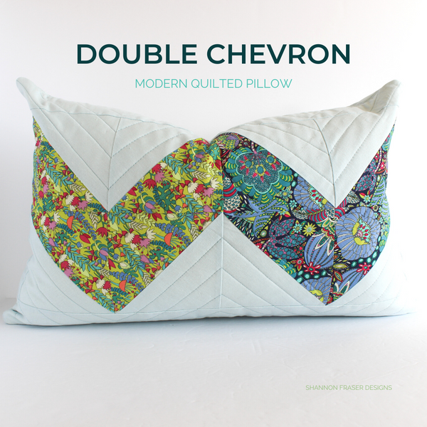 Double Chevron Lumbar Pillow - Fantasy Collection & Essex Linen