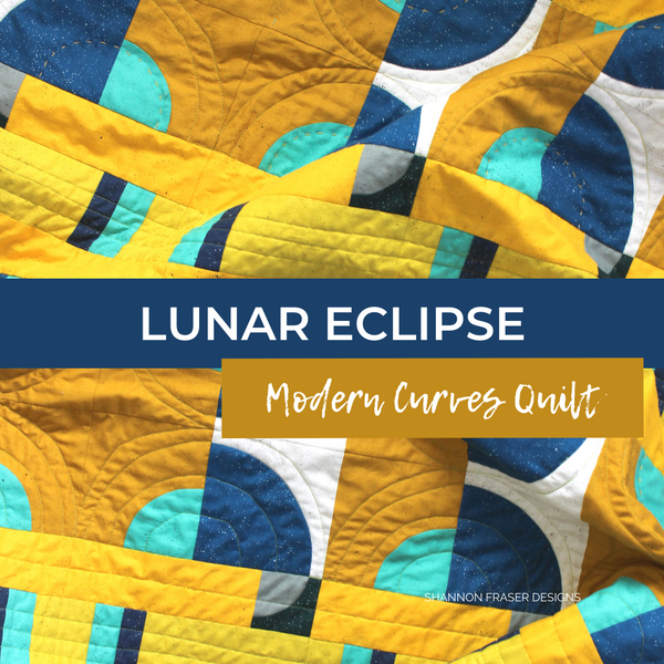 Lunar Eclipse Quilt Pattern - Modern Curves Quilt in Spectratastic II