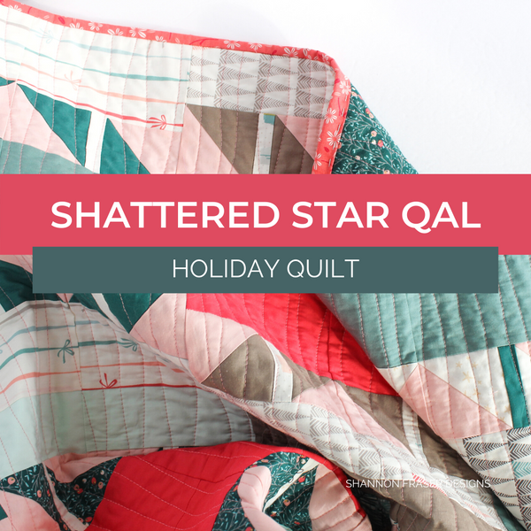 Shattered Star Quilt – The Holiday Version Featuring Little Town Fabrics + AGF Pure Solids