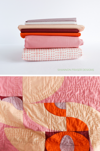 Sleek curves and soft motion define the Cloud Surfing baby quilt. With its oval Drunkard’s Path blocks and minimalist aesthetic, this modern quilt is a perfect gift for a newborn or a unique handmade wall hanging for a design-forward nursery. #MinimalBabyQuilt #CloudSurfingDesign #ModernQuiltedWallArt #NurseryQuilt #CurvedPiecingInspo