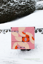 Load image into Gallery viewer, Looking for a unique baby quilt for a modern nursery? The Cloud Surfing Quilt Pattern in baby size uses oval Drunkard’s Paths to create soft movement and visual rhythm—perfect for snuggles, playtime, or hanging as nursery art. #ModernNurseryQuilt #CloudSurfingPattern #BabyWallHanging #AbstractBabyQuilt #ModernQuiltingForBabies