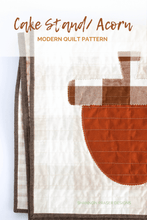 Load image into Gallery viewer, Love vintage vibes with a twist? This Cake Stand Quilt Pattern features needle turn or raw edge appliqué and 8 versatile sizes—perfect for any project!
