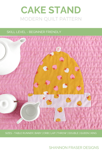 The perfect mix of modern and traditional quilting. This Cake Stand Quilt Pattern is detailed, easy to follow, and packed with helpful extras.