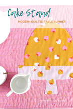 Load image into Gallery viewer, Love vintage vibes with a twist? This Cake Stand Quilt Pattern features needle turn or raw edge appliqué and 8 versatile sizes—perfect for any project!