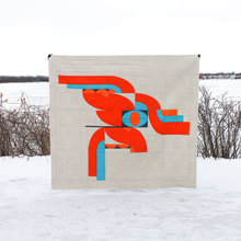 Load image into Gallery viewer, Abstract quilt featuring the Cloud Surfing Quilt Pattern