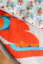 Load image into Gallery viewer, The Cloud Surfing Quilt Pattern blends modern minimalism with organic curves. Its unique oval Drunkard’s Path blocks form abstract, wave-like motifs that evoke movement and energy. Ideal for confident beginners and design-driven quilters alike. #ModernQuiltInspo #QuiltWithCurves #CloudSurfingPattern #OvalDrunkardsPath #MinimalistQuiltDesign