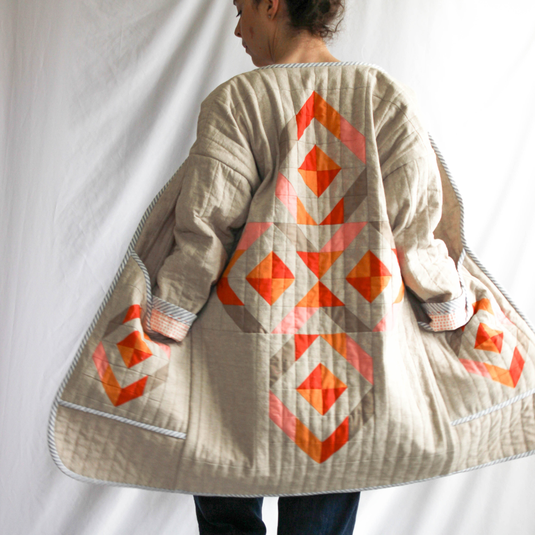 Etched Diamond Quilt X Hovea Coat Pattern Extension (PDF