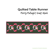 Load image into Gallery viewer, Quilted table runner with geometric pattern on a white background, By Shannon Fraser Designs.
