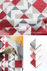 Make a modern statement with just 5 fabrics! This Aztec quilt pattern shines in soft pinks and grays for a mod rose feel, perfect for nurseries, gifts, or stylish home decor. A quick yet bold project for confident beginners or weekend quilters.