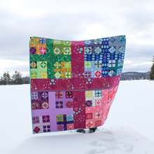 Load image into Gallery viewer, Plus Infinity quilt - the scrappy version in the winter wild
