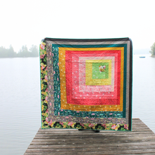 Load image into Gallery viewer, Reverberance quilt in the foggy wild