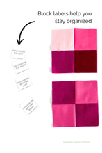 Load image into Gallery viewer, Patchwork blocks for the Merry Midnight quilt