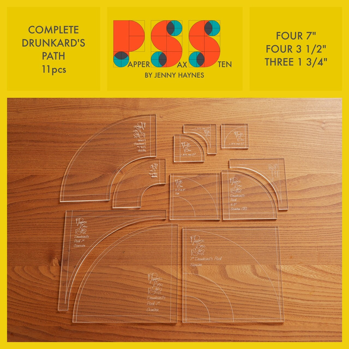 Drunkard's Path Ruler Set by Papper Sax Sten – Shannon Fraser Designs