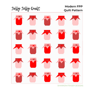 Jolly Jelly FPP Quilt Block mock up for a modern quilt layout | Shannon Fraser Designs #quilt