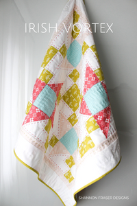 Irish Vortex Quilt Pattern (PDF) | Modern baby quilt | Shannon Fraser Designs