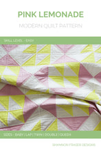 Load image into Gallery viewer, Pink Lemonade Quilt Pattern (PDF) Cover | Easy beginner quilt pattern | Shannon Fraser Designs