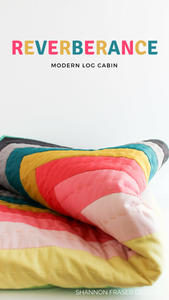 Rainbow log cabin quilt | Reverberance quilt pattern | Shannon Fraser Designs
